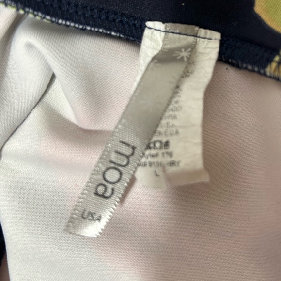 MOA USA FLORAL PRINT SKIRT RED ROSES ELASTIC WAIST FITTED KNEE LENGTH SIZE L - Picture 8 of 8